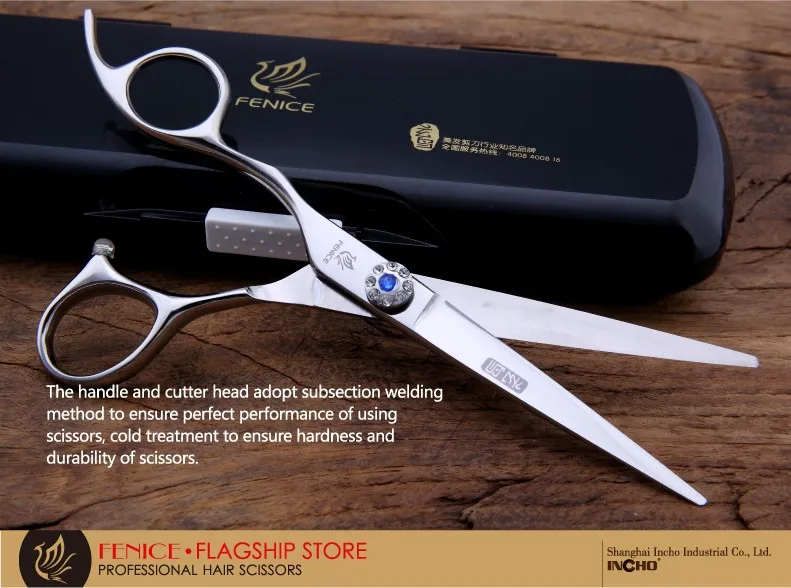 Высокое качество Япония 440c 6,0 дюймов ножницы для стрижки волос Левша Парикмахерские барбершоп салон Инструменты для укладки