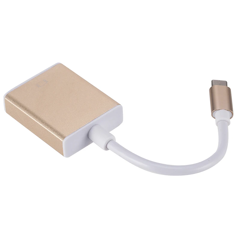 USB 3.1 Type C To VGA Adapter Cable USB-C Male To VGA 1080p Female Converter VGA Adapter Cable
