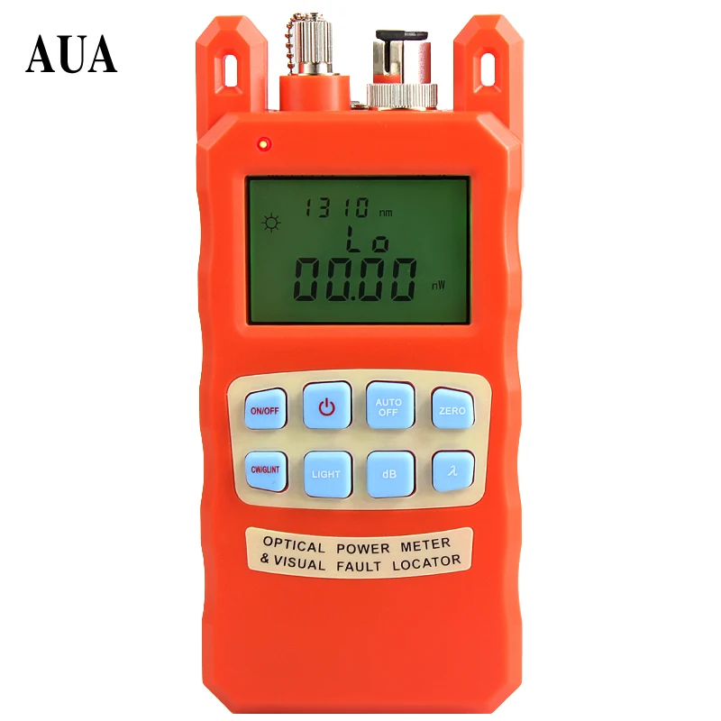

orange Optical power meter visual fault locator 2in1 machine 10 km red light source optical fiber tester combination AUA-70AC