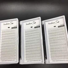 6 лотков 2D предварительно сделанные вентиляторы ресниц объем ресниц C D curl 0,07 мм 0,10 мм толщина Индивидуальные ресницы для наращивания накладных ресниц