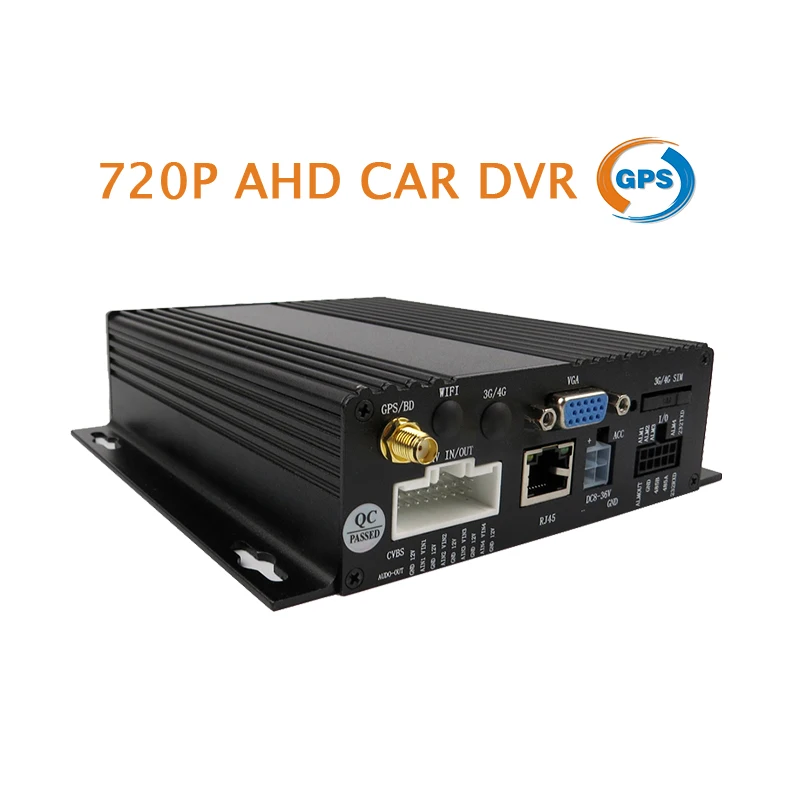 

Free Shipping New 4CH HD 720P AHD Real-time Recording 512GB SD Car Mobile DVR GPS Track Video Recorder For Bus Taxi Truck Van