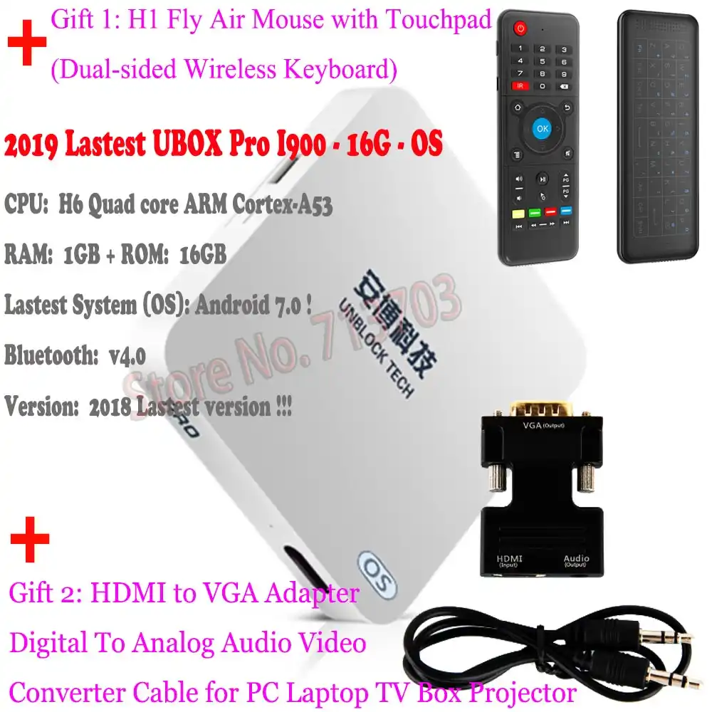 IPTV UNBLOCK UBOX 5 PRO I900 16G OS Smart Android 7 0 TV Box VGA Mi Box 4K Japanese Korean Malaysia HK TW Free Live TV Channels