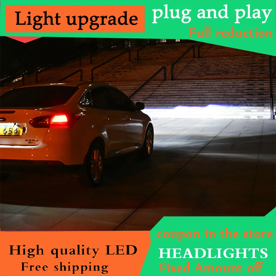 D YL автомобильный Стайлинг для Ford Focus 3 светодиодный фары 2015 2016 focus ST стильный DRL H7 Hid