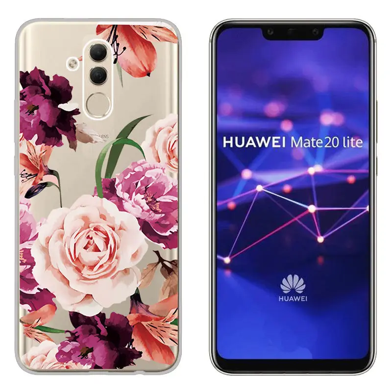 Arvin Painted Flower Fundas FOR Huawei mate20 lite mate 10 Lite Soft Silicone Back Phone Cover FOR Huawei Mate 10 Pro TPU Case  (13)
