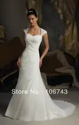 Бесплатная доставка 2018 Новый стиль Горячая Распродажа сексуальные невесты сладкая принцесса кружева вышивка свадебное платье на заказ