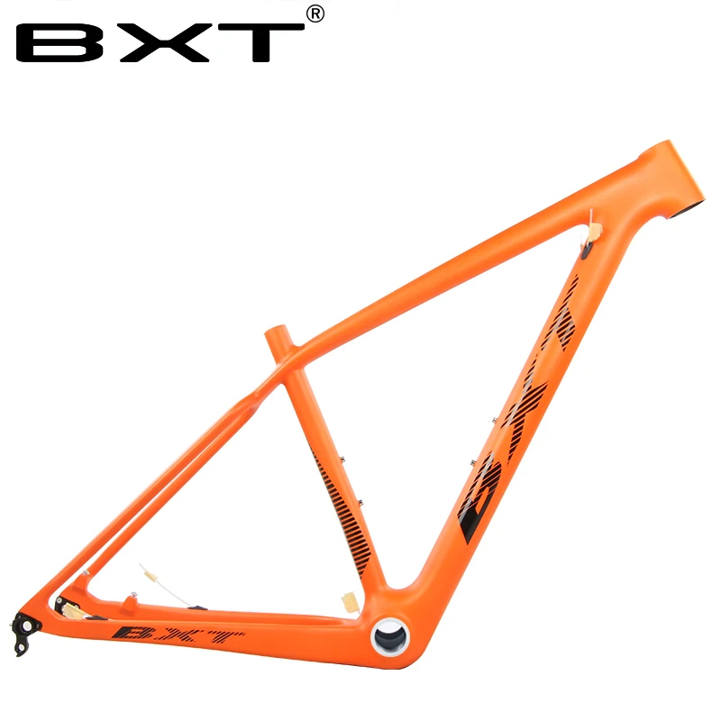 Sale 29er Full carbon fiber mountain bike frame carbon MTB bicycle frame orange frameset BSA Disc brake frames orange S M L 2