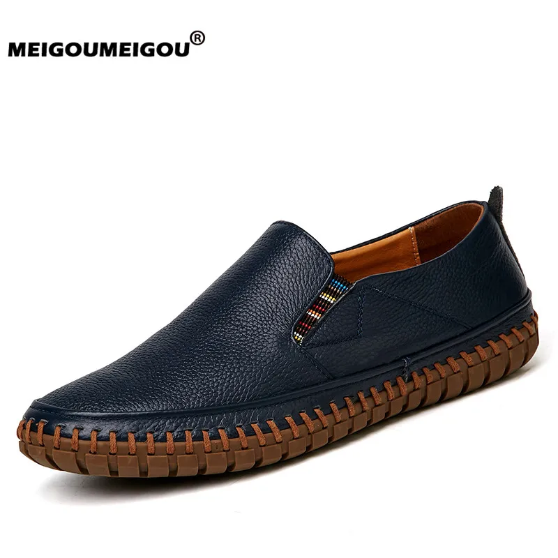 

Men Vulcanize Shoes New Soft Moccasins Flats Shoes Men Casual Shoes Comfortable Leather Sneakers Non-slip Big Size Loafers Men