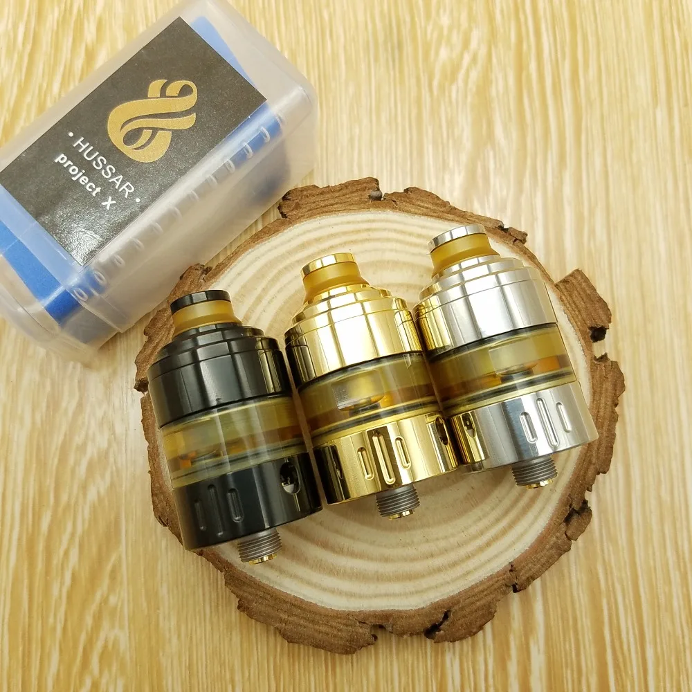 

SXK Hussar Project X RDA Atomizer 22mm Rebuilding Adjustable Air Flow Tank 316 Stainless Steel 2ml CapacityRDTA Vape Tank
