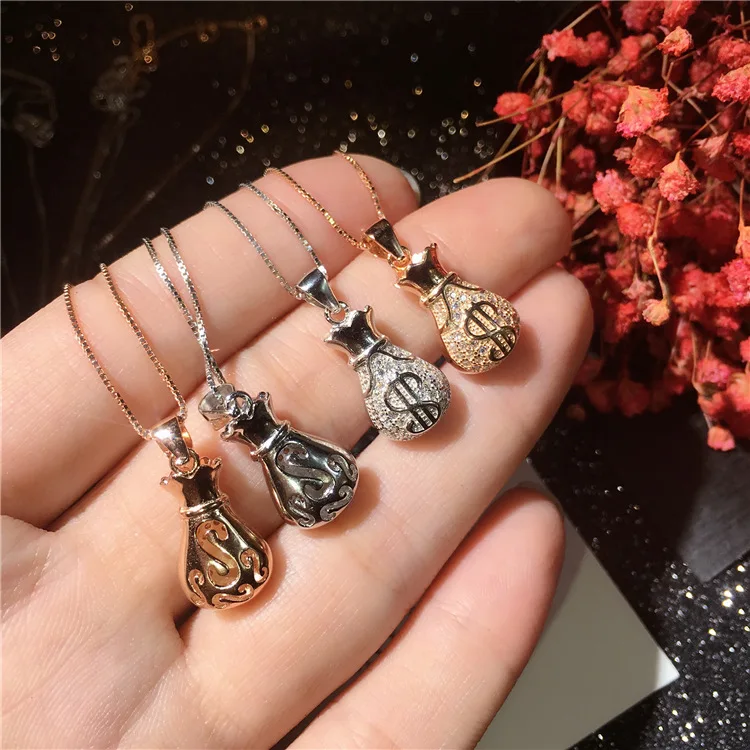 925 sterling silver money bag pendant New lucky money transfer money