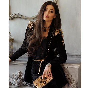 

2019 Black Long Sleeve V Neck Beading Autumn New Celebrity Party Women Dress Sequin Party Vestidos Fashion Beads Sexy Wholesale