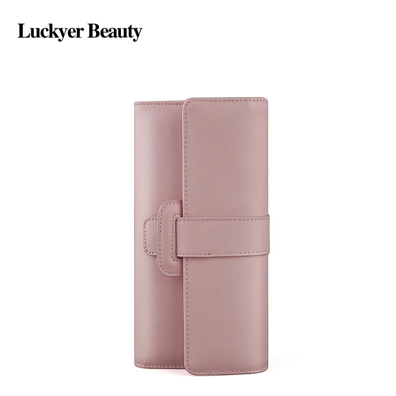 

LUCKYER BEAUTY Cowhide Leather Women's Coin Purse Flower Organizer Wallet for Ladies Credit Card Wallet Famous Brand Female Bag