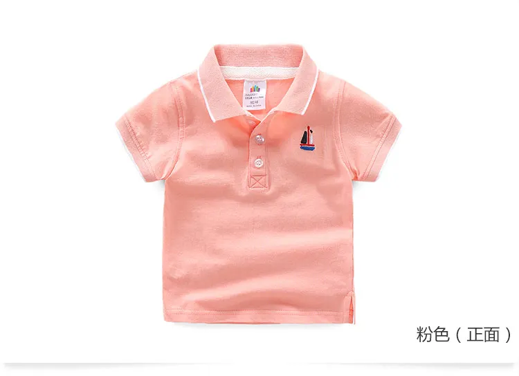 2018 Summer Kids Children's Birthday Gift Clothing Cotton Short Sleeve Solid Color White Pink Red Blue T Shirt Boy 10 Years (5)