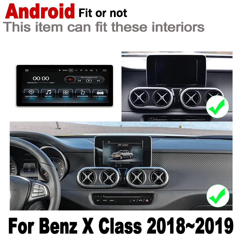 Excellent Android car player for Mercedes Benz X Class 2018~2019 NTG original Style 2 Din HD Screen Autoradio Bluetooth gps navigation map 1