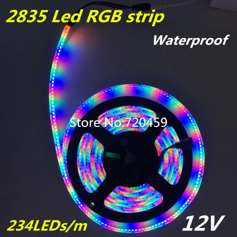 

New 12V 2835 Led RGB strip high bright led strip 234 lamp led seven color allochroism with lights smd led strip Waterproof