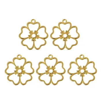

5Pcs Flower Resin Blank Frame Pendant Open Bezel Cabochon Setting Jewelry Making