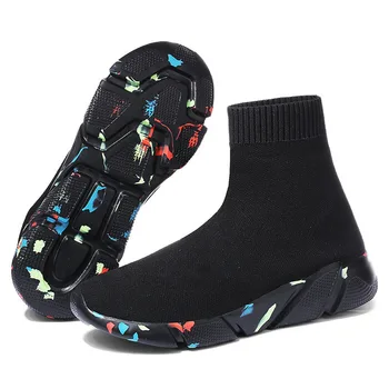 

DROPSHIPPING Fashion Casual shoes Knitted high-top sneakers trend lovers Breathable Sock Boots Lightweight wearable running