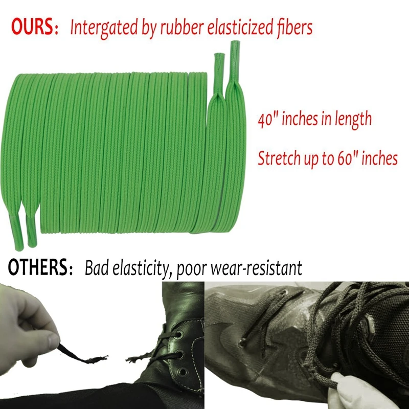 1 pair No Tie Shoe laces Elastic Shoelaces Flat Convenient Simple Quick Shoelace Outdoor Leisure Sneakers Lazy laces 100CM