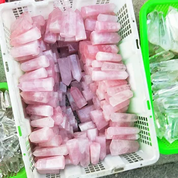 

1000g polishing natural rose quartz crystal wands healing, wholesale Christmas gifts