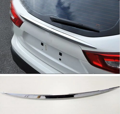 

ACCESSORIES FIT FOR 2014 2015-16 nissan QASHQAI J11 CHROME REAR TRUNK HATCH LIFTGATE DOOR SOPILER COVER MOLDING BAR STRIP