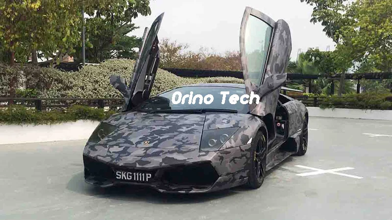 Black Grey Gray Camouflage Vinyl Film-2