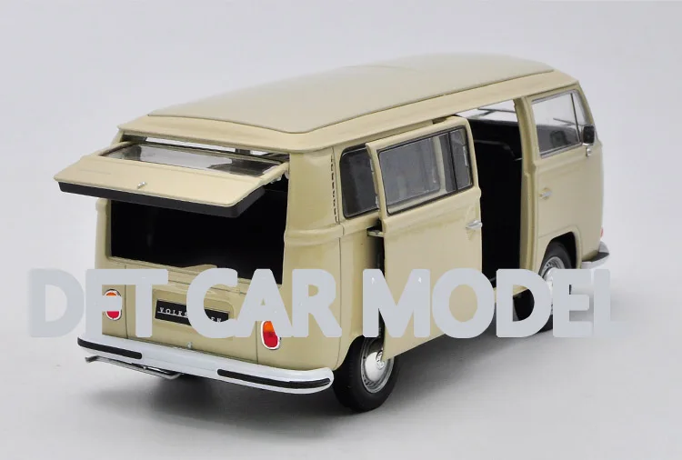 1:24 сплав игрушка с инерционным механизмом 1972 T2 автобус автомобиль модель детских игрушечных автомобилей авторизованный игрушки для детей