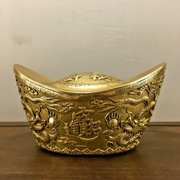 

124SHUNFeng Shui Pure copper yuan Bao Decoration Zhaocai Jinbao Jucai Household Buddhist temple