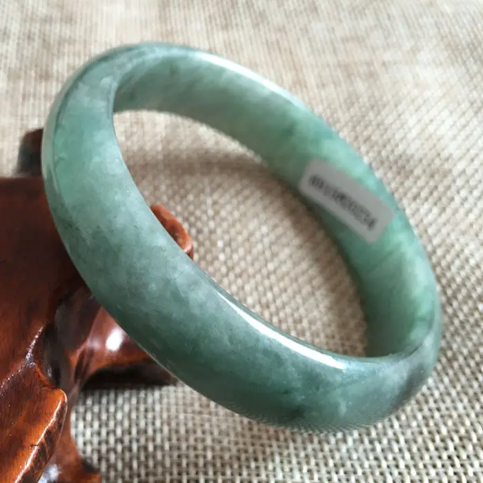 

58mm Certified Grade A Genuine Natural Green Jadeite Jade Bracelet Bangle 0234 a 5.19