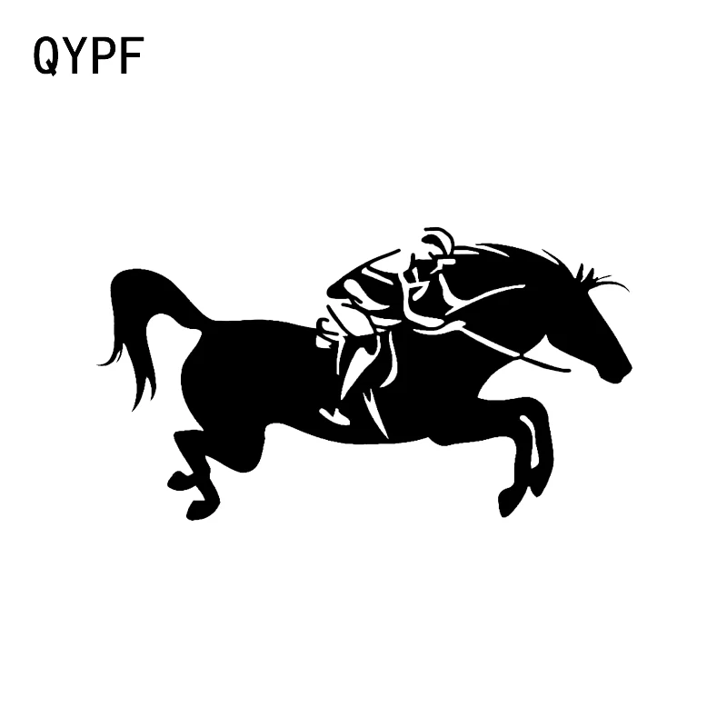 

QYPF 14.4*7.4CM Unique Equestrian Decor Graphic Car Styling Sticker Accessories Reflective Vinyl C16-0975
