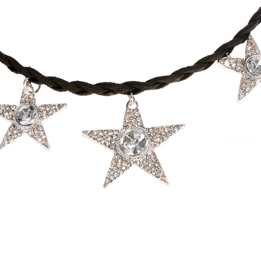 Ожерелье чокер женское из черной кожи с подвеской в виде звезды|fashion jewelry|jewelry