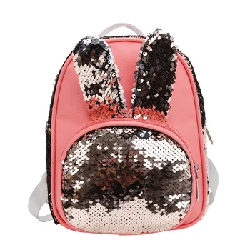 

Woman Backpacks 2020 New Arrivals Ladies Girls Fashion Sequins Rabbit Ear Zipper Solid School Shoulder Backpack Bags #Zer