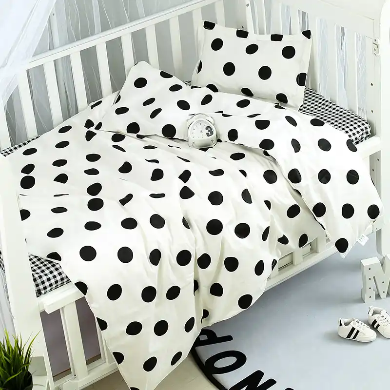 polka dot cot bed sheet