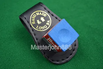 

LONG BA Pool Billiards Snooker Leather Magnetic Belt Clip Chalk Holder Chalk Case Free Shipping Wholesales