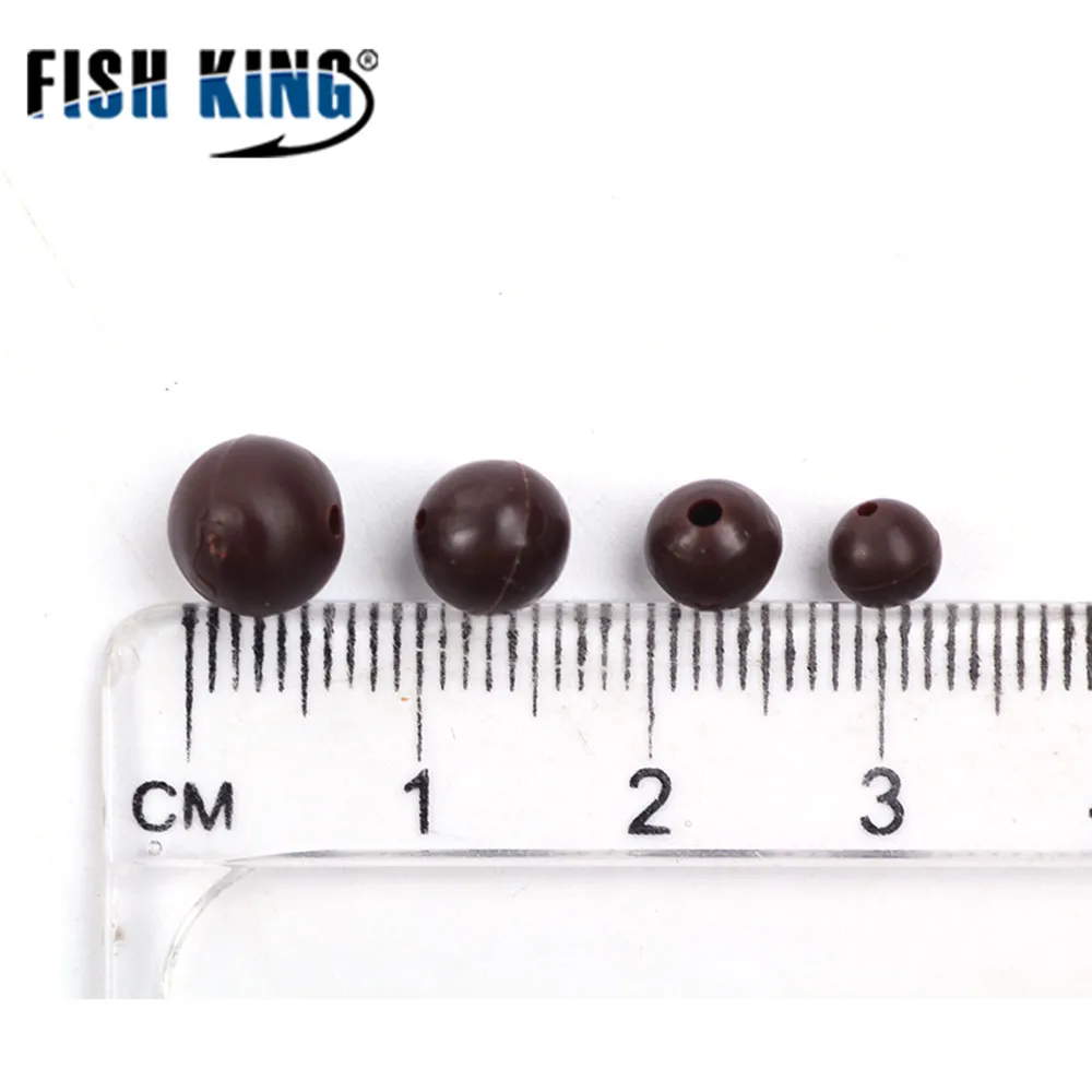 FISH KING Fishing Beads Feeder Parts Fishing Hook Components Carp 100 pcs/lot Bait Cage Stoppers Carp Beads Fishing Tackles 630
