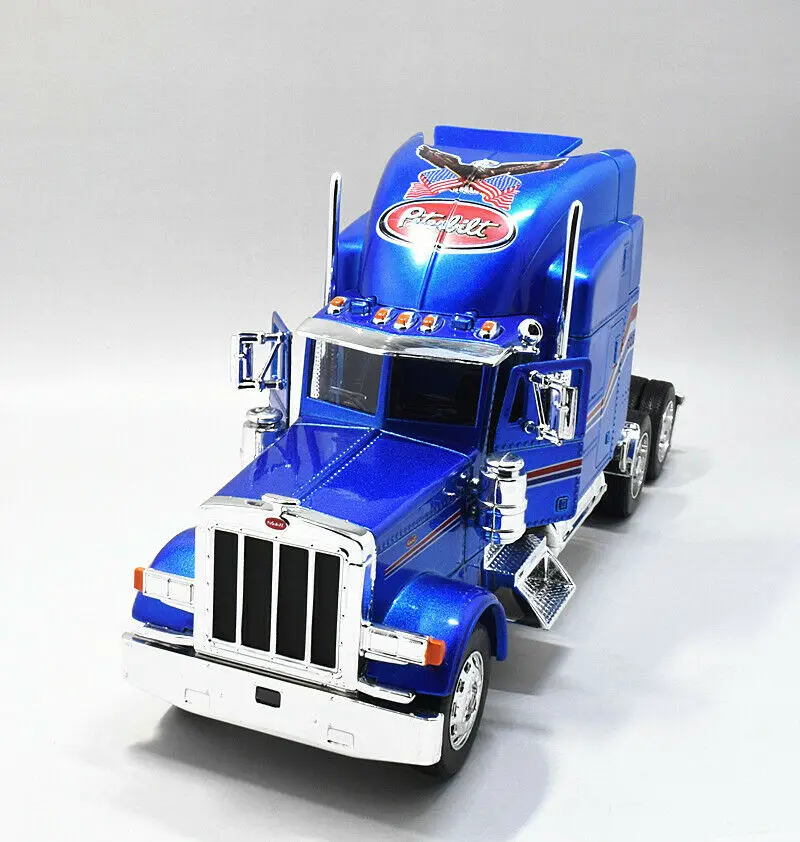 Welly 1:32 Peterbilt 379 полу трактор литья под давлением металлическая модель черный синий белый красный без коробки - Цвет: Синий