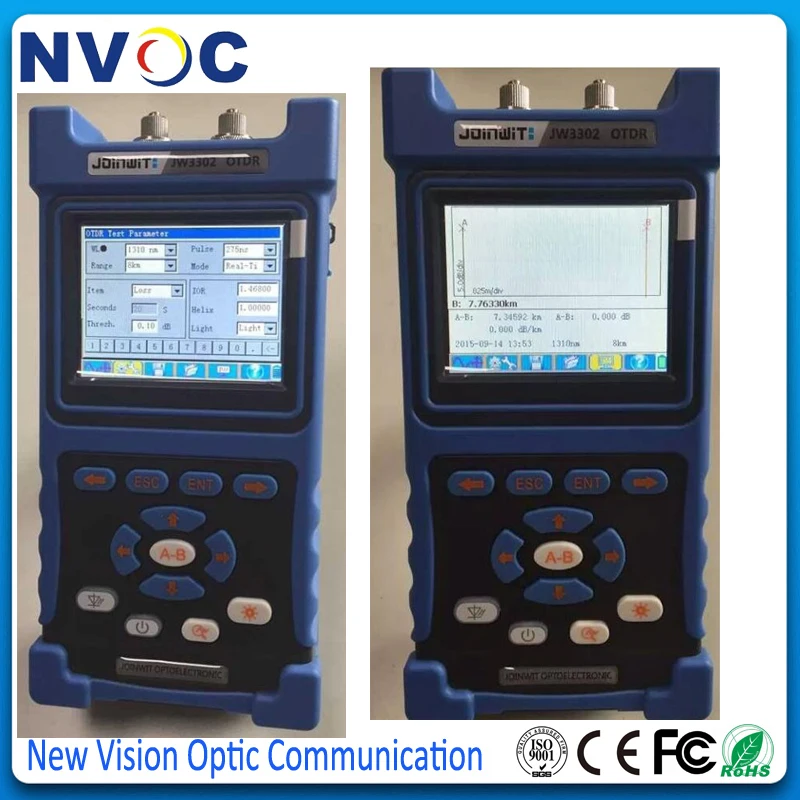 JoinWit JW3302B Ручной Волоконно-оптический OTDR FTTX SM 1310/1550nm 30/28dB, 30/28dB ручной OTDR оптический рефлектометр