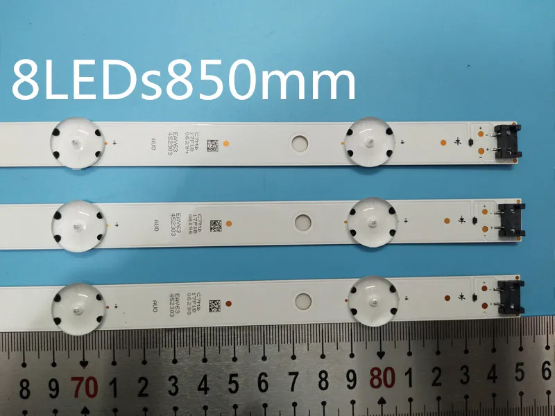 (Новый комплект) 3 шт. 8 светодиодный 850 мм Светодиодная лента для подсветки LG HC430DGN