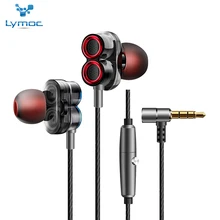 LYMOC двойные динамические наушники, проводные Игровые наушники для видео телефона, наушники для E-Sport 3,5 мм, стерео наушники с басами для ноутбука, ПК, телефона, ipod, psp