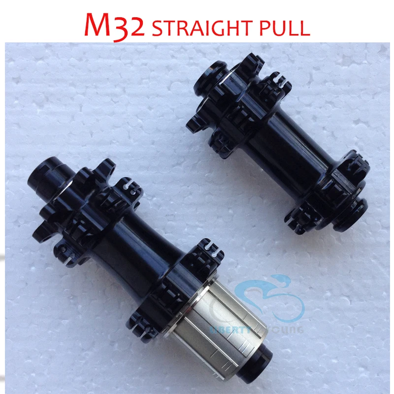 

405g Ultralight 28 Holes Powerway M32 MTB Straight Pull Bicycle Hubs 28H Bike Hubset Thru Axle/QR XX1 XD Available Black Red