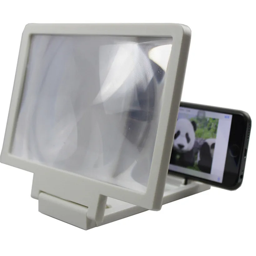 Новейший мобильный увеличитель для экрана телефона Защита глаз дисплей 3D видео экран усилитель складное устройство для увеличения стенд 90718 - Цвет: Белый