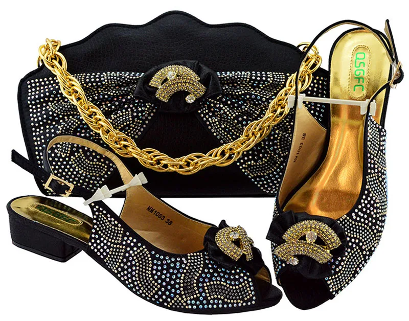 

2019 Fashion New Arrivals African Wedding Women Shoes and Bag Set Nigerian Shoes and Matching Bags in Nigeria Party