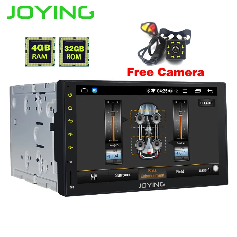 

JOYING 2 din car radio player Octa Core Android 8.14GB+32GB built in DSP Android auto Fast Boot Apple carplay with free cameras