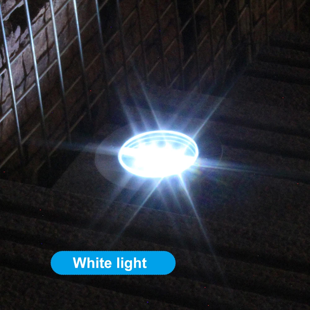 Lâmpada do Gramado de Alumínio Lâmpadas para Decoração ao ar Livre à Prova Deck Luzes Solares Enterrados d' Água Holofotes Subterrâneo Jardim Luz Solar 3led 8 High Quality Luzes e Iluminação