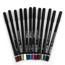 12 Цветов глаз макияж, подводка для глаз карандаш Водонепроницаемый тени-Карандаш косметика для подводки глаз Макияж глаз; каблук 16 см