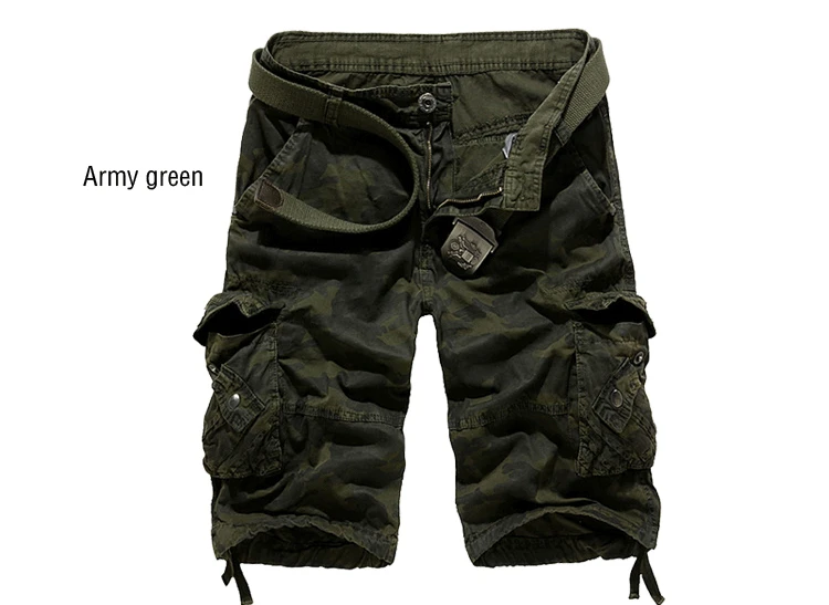 Camouflage Loose Cargo Shorts Men 2022 Summer Military Camo Short Pants Homme Cargo Shorts US size black casual shorts