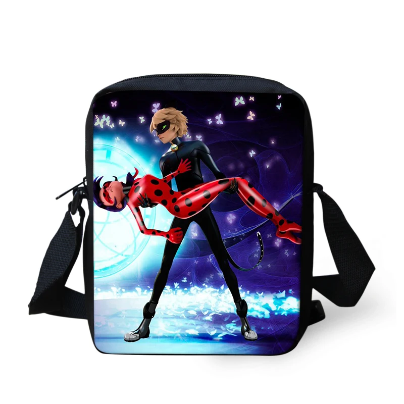 Thikin Ladybug Shoulder Messenger Bag Crossbody Phone Bag for Girls School Supplies Shopping Bags Mochila Infantil