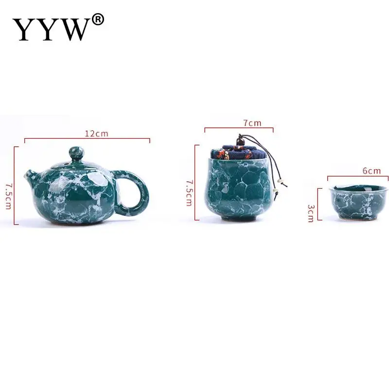  Glaze Kung Fu Tea Set Handmade Tea Pot 4 Cups Home Kitchen Teaware Elegant Drinkware For Travel Wit - 33032773389