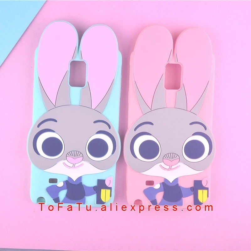 

For Samsung S7 Edge Note5 S4 S5 Note4 7106 J7 Note3 Case Zootopia 3D Judy Rabbit Cover Phone Case