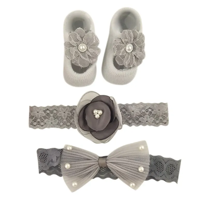 Носки для новорожденных из 3 предметов Подарочные Милые носки для маленьких девочек с бантиком и цветочным принтом подарок на Рождество и день рождения, носки принцессы - Цвет: A9