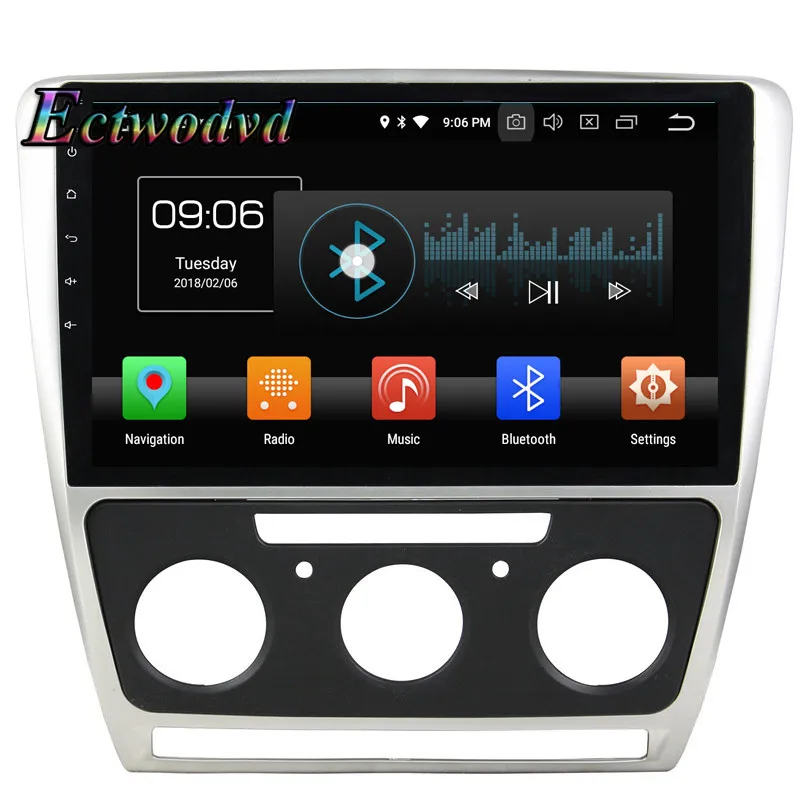 Top Ectwodvd Octa Core 4G+64G Android 9.0 Car Multimedia DVD Player GPS HeadUnit for Skoda Octavia AT 2010 2011 2012 2013- 12