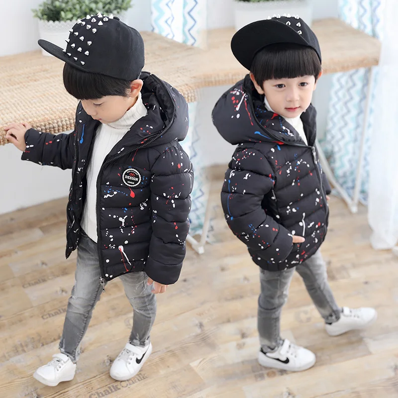 

Children Boys' Autumn Winter Clothes Boys Cotton Coat 3-4-6-8-10-12-14 Years Big Boys Lightweight Short Cotton Jackets